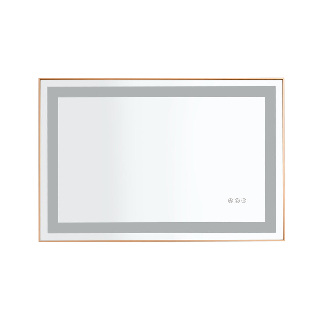 Leoglint 36*24 LED Lighted Bathroom Wall Mounted Mirror with High Lumen+Anti-Fog Separately Control