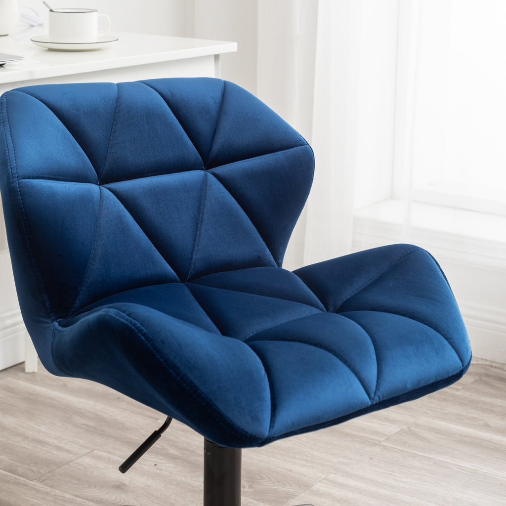 Leoglint Eldon Diamond Tufted Adjustable Swivel Office Chair, Blue