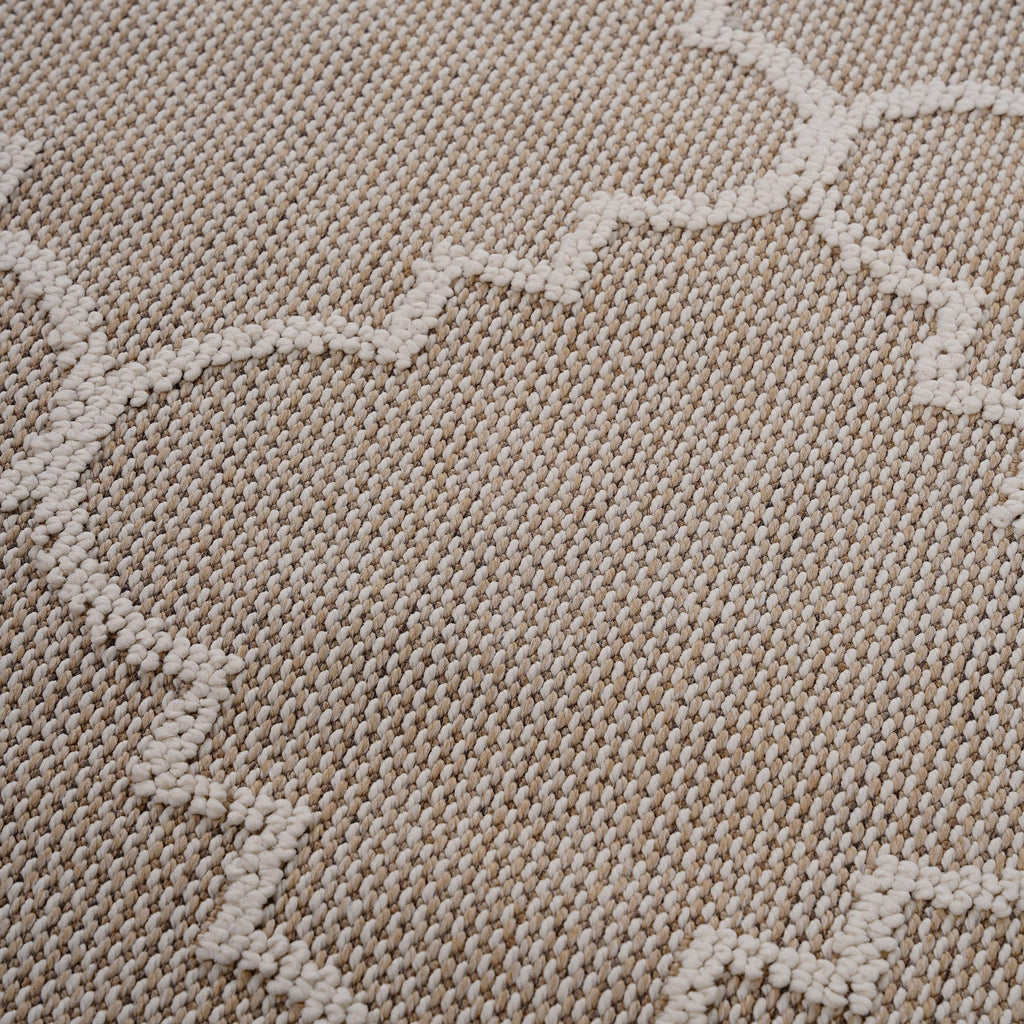 Leoglint 4X6 Ivory /Trellis Indoor/Outdoor Area Rug