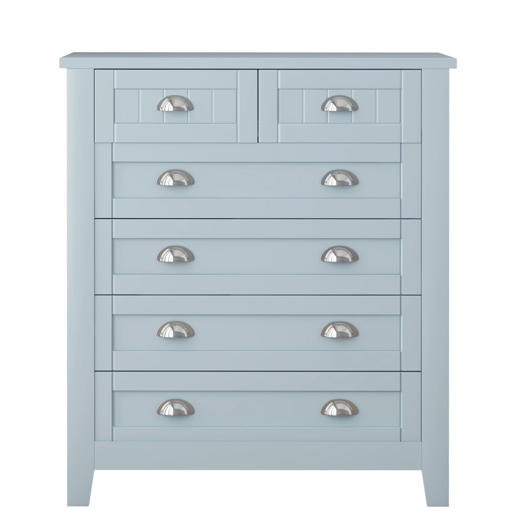 Leoglint Drawer Dresser BAR CABINET side cabinet,buffet sideboard,buffet service counter,solid wood frame,plasticdoor panel,retro shell handle,applicable to dining room,living room,kitchen corridorGrayish Blue