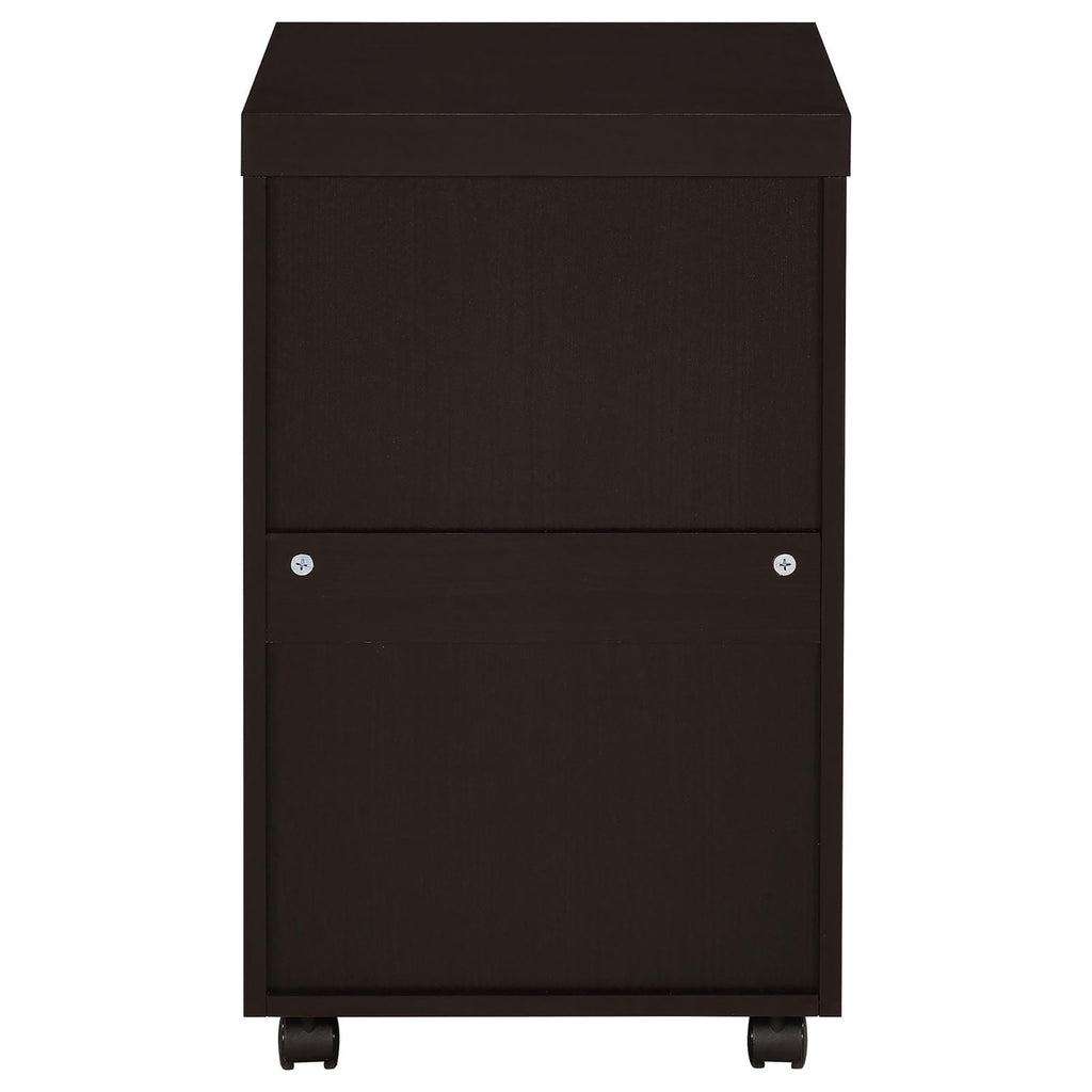 Leoglint Cappuccino 3-Drawer Mobile File Cabinet