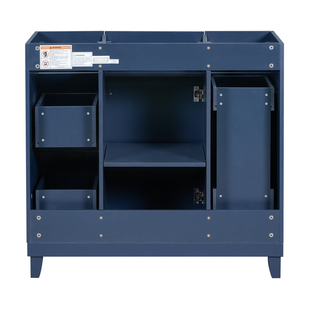 Leoglint [Cabinet Only] 36" Bathroom Vanity-Blue