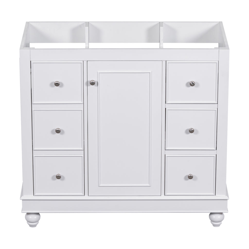 Leoglint [Cabinet Only] 36" White Bathroom vanity(Sink not included)