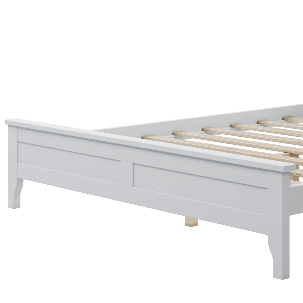 Modern White Solid Wood Full Platform Bed Frame(old sku:WF283524AAK)