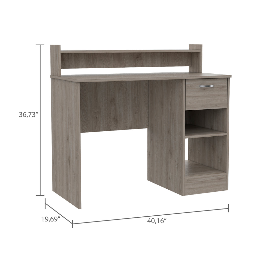 Leoglint Charlotte Computer Office Desk with 2 Storage Shelves and Drawer