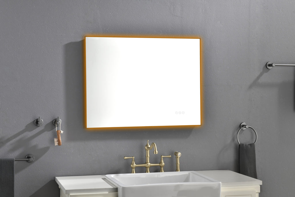 Leoglint 32x 24Inch LED Mirror Bathroom Vanity Mirror with Back Light, Wall Mount Anti-Fog Memory Large Adjustable Vanity Mirror