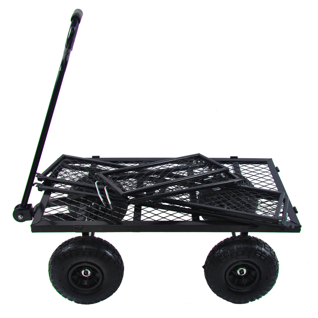 Leoglint Wagon Cart Garden cart trucks make it easier to transport firewood TC1840BKG