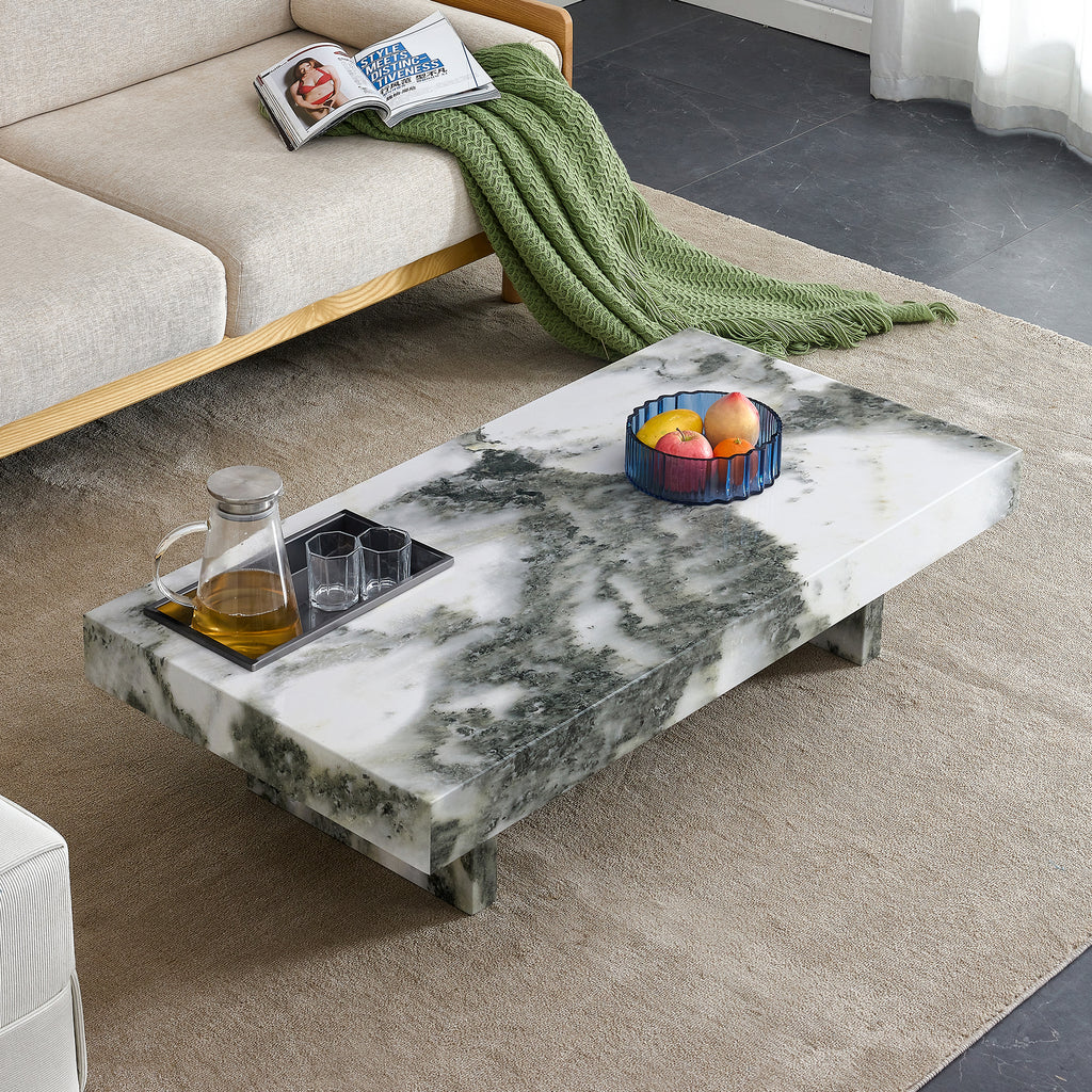 Leoglint A modern and practical coffee table with black and white patterns. Made of MDF material. The fusion of elegance and natural fashion 47.2"* 23.6"* 12 "