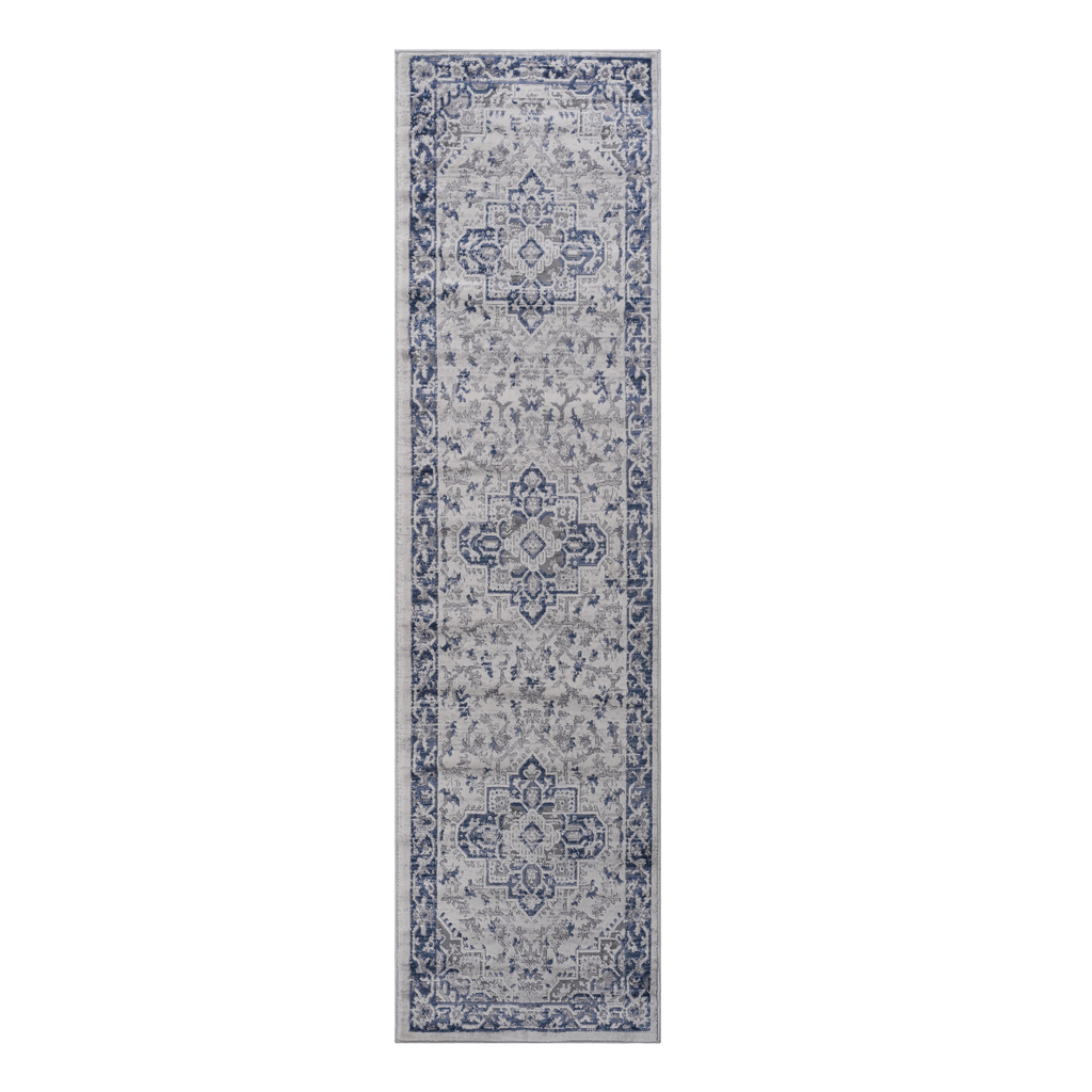 Leoglint 2X8 Blue/Grey/Oriental Non-Shedding Living Room Bedroom Dining Home Office Stylish and Stain Resistant Area Rug