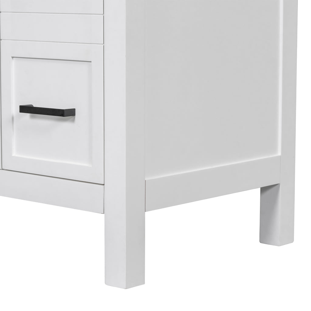 Leoglint [Cabinet Only] 36" White Bathroom Vanity(Sink not included)