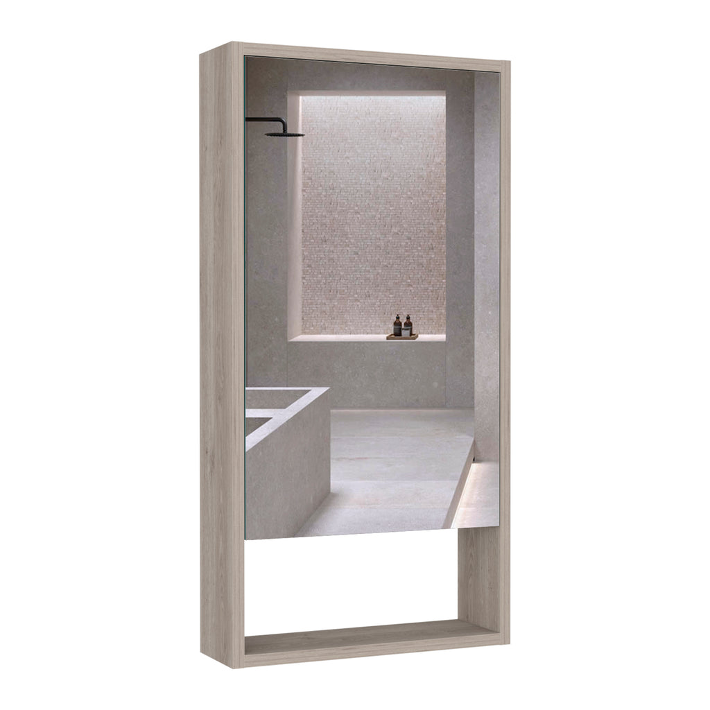 Leoglint Medicine Cabinet Irvine, One External Shelf, Light Gray Finish