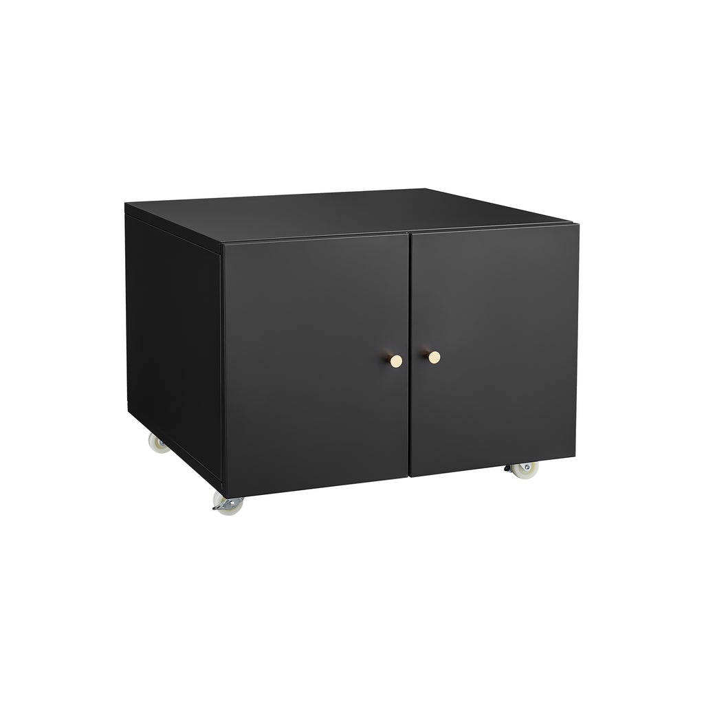 Leoglint Office furniture Copier Cabinet BLACK 2 door steel copier stand mobile pedestal file Printer Stand