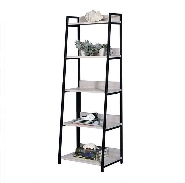 Leoglint ACME Wendral Bookshelf (5-Tier, 16"L), Natural & Black 92673