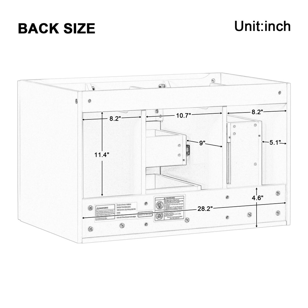 Leoglint 30" Wall Mounted Bathroom Vanity without Sink, Cabinet Base Only, Functional Drawer, Green