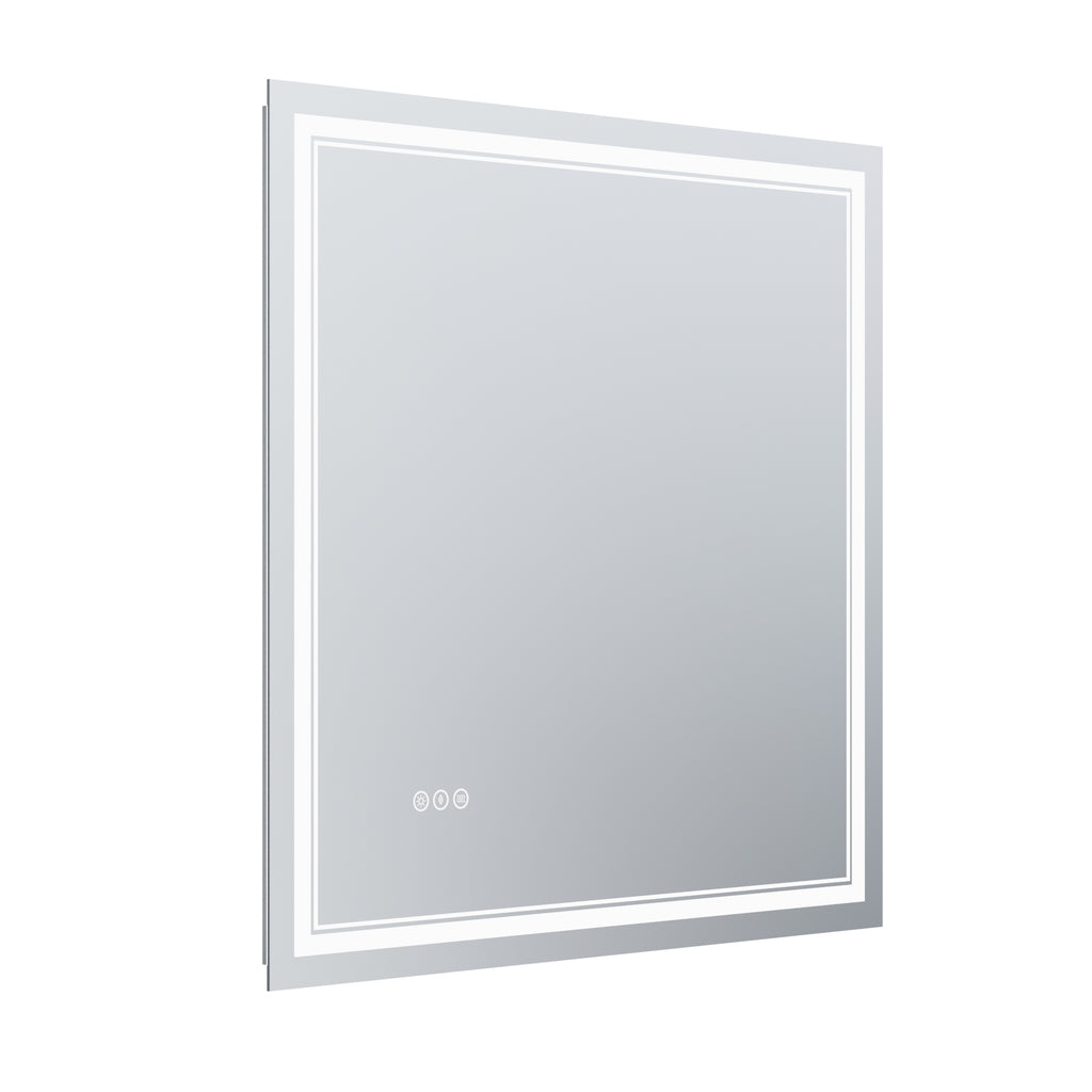 Leoglint LED Bathroom Mirror, 36x36 inch Bathroom Vanity Mirrors with Lights, Mirrors for Wall with Smart Touch Button, Anti-Fog, Memory Function, Stepless Dimmable Makeup Mirror (Horizontal/Vertical)