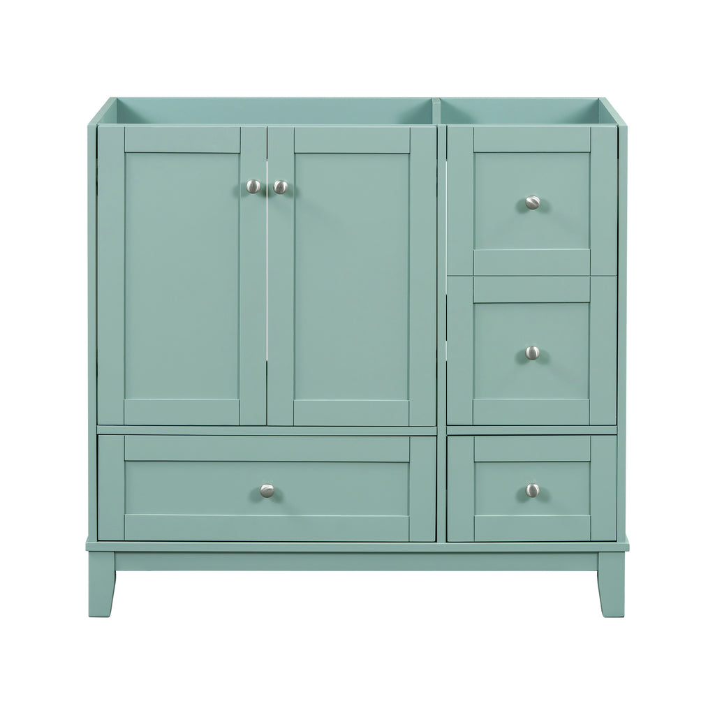 Leoglint [Cabinet Only] 36" Bathroom Vanity-Green (Sink not included)