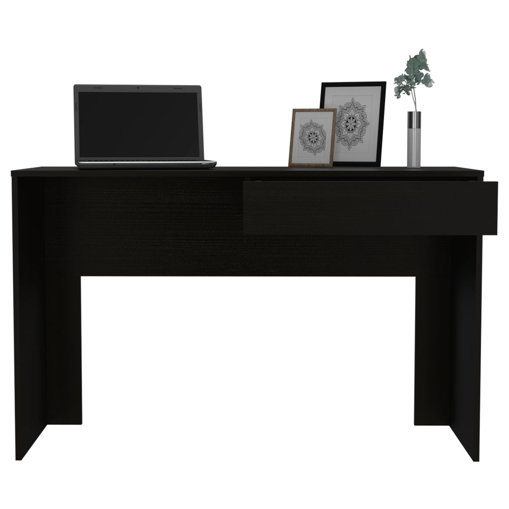 Leoglint Acre Writing Computer Office Desk, One Drawer -Black