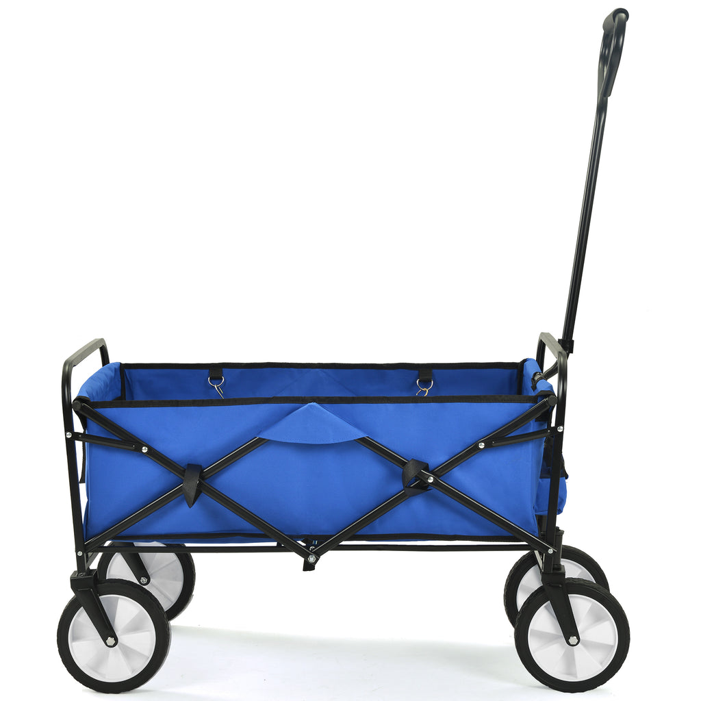 Leoglint Garden cart Folding Wagon Garden Shopping Beach Cart (Blue)