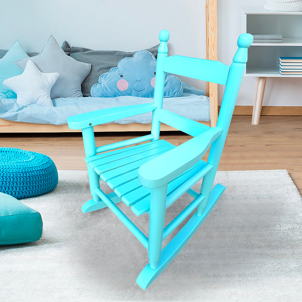 Leoglint Children's rocking light Light Blue Outdoor chair- Indoor or Outdoor -Suitable for kids-Durable