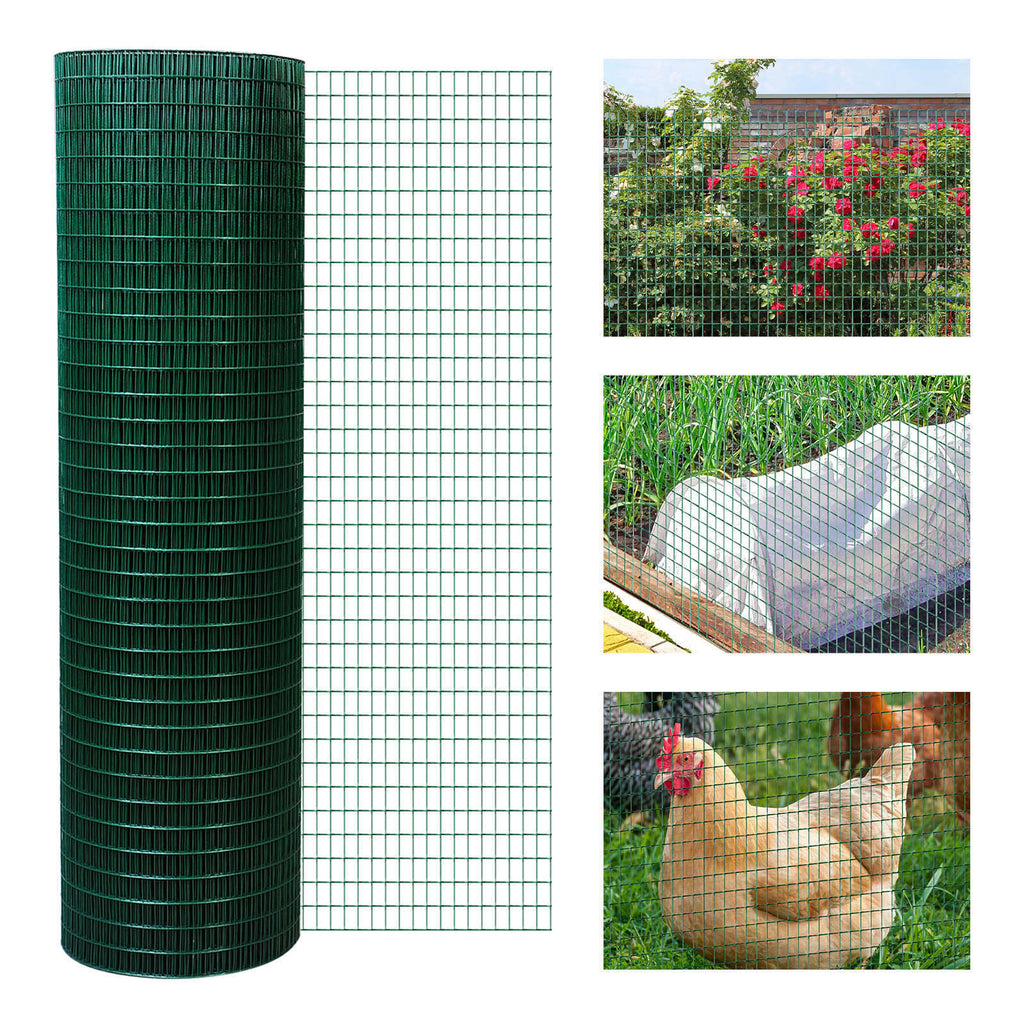 Leoglint 98' L x 35.5" H Hardware Cloth, 1/2 x 1 Inch Wire Mesh Fence Netting Roll for Aviary, Chicken Coop, Rabbit Hutch, Animal, Garden Protection