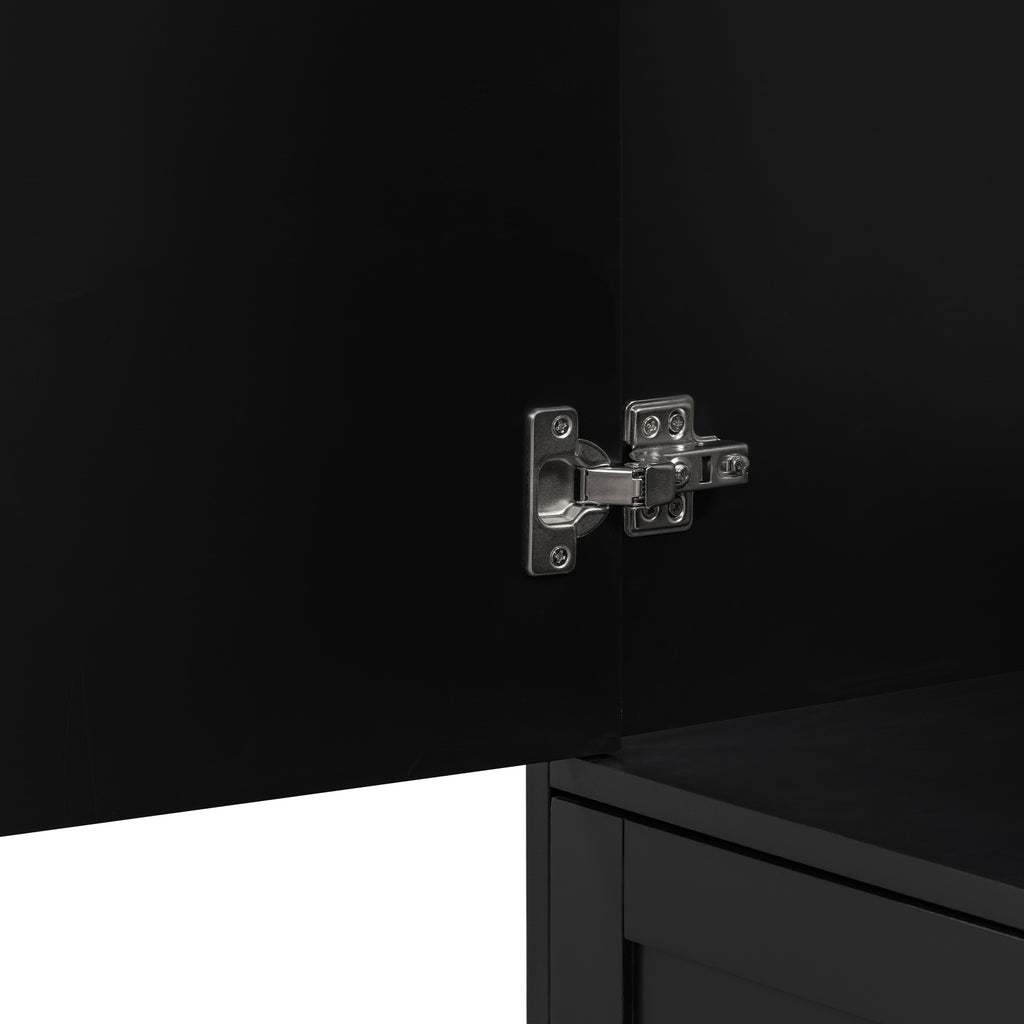 Leoglint [Cabinet Only] 36" Bathroom Vanity-Black (Sink not included)