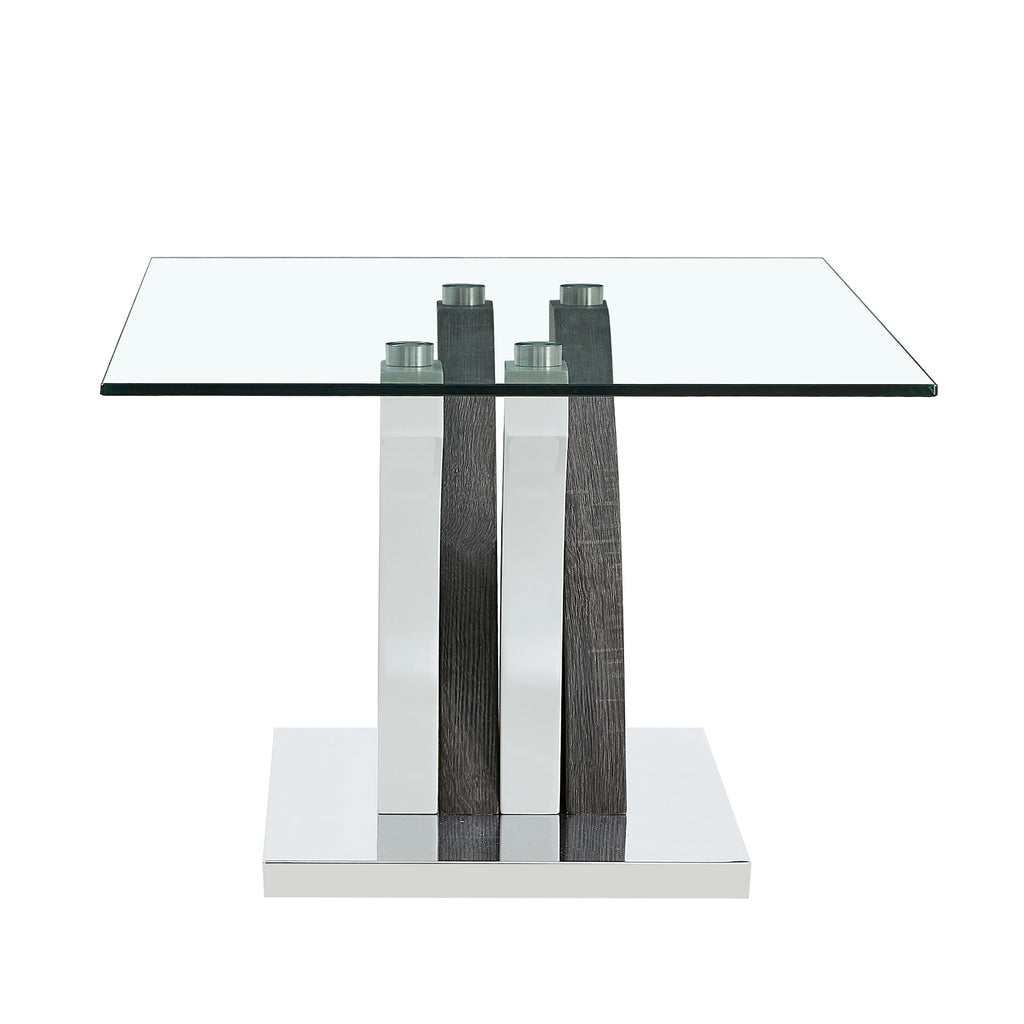 Leoglint Modern dining table,Tea Table.Coffee Table. Tempered glass countertop, and artistic MDF legs are perfect for hosting dinners, conferences, home, and office decorations.B-793