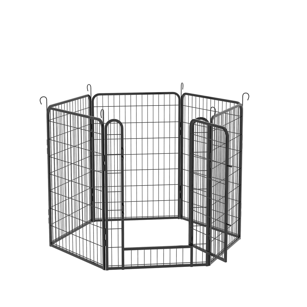 Leoglint 6 Panels Heavy Duty Metal Playpen with door,39.37"H Dog Fence Pet Exercise Pen for Outdoor, Indoor