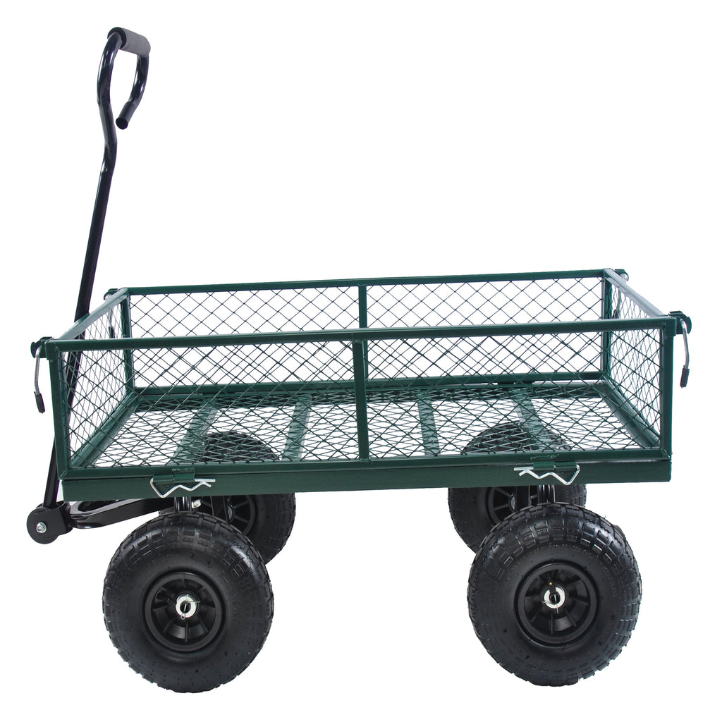 Leoglint Wagon Cart Garden cart trucks make it easier to transport firewood (green)