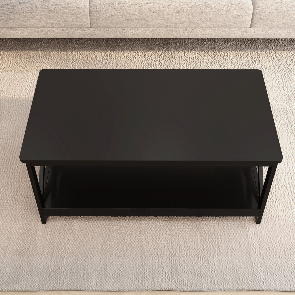 Leoglint Coffee Table Oxford End Table-Black Color