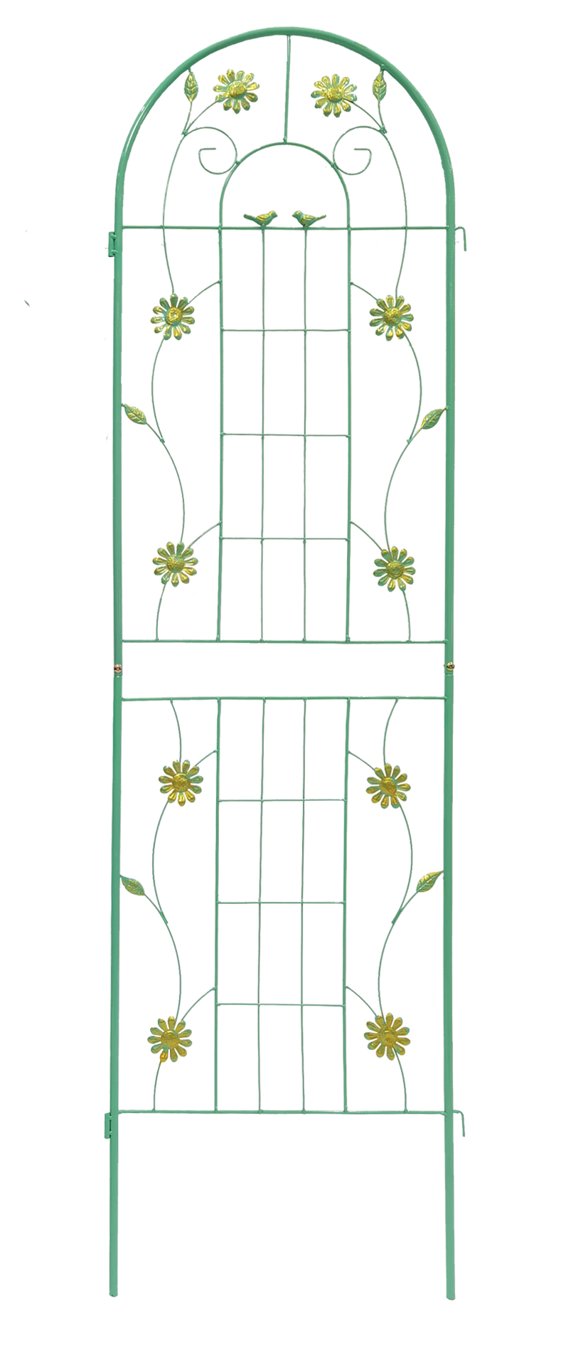 Leoglint 2 Pack Metal Garden Trellis 71" x 19.7" Rustproof Trellis for Climbing Plants Outdoor Flower Support Green