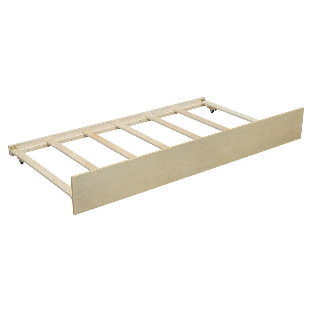 Leoglint Twin Size  House-shaped Bed Frame with Trundle,Natural