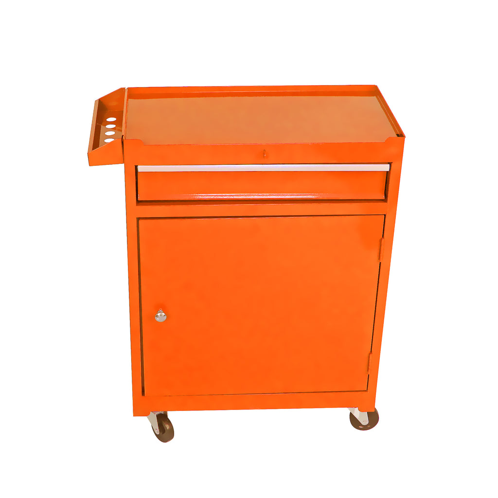 Leoglint Detachable 5 Drawer Tool Chest with Bottom Cabinet and One Adjustable Shelf--Orange