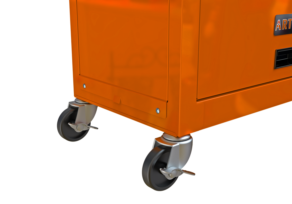 Leoglint High Capacity Rolling Tool Chest with Wheels and Drawers, 8-Drawer Tool Storage Cabinet--ORANGE