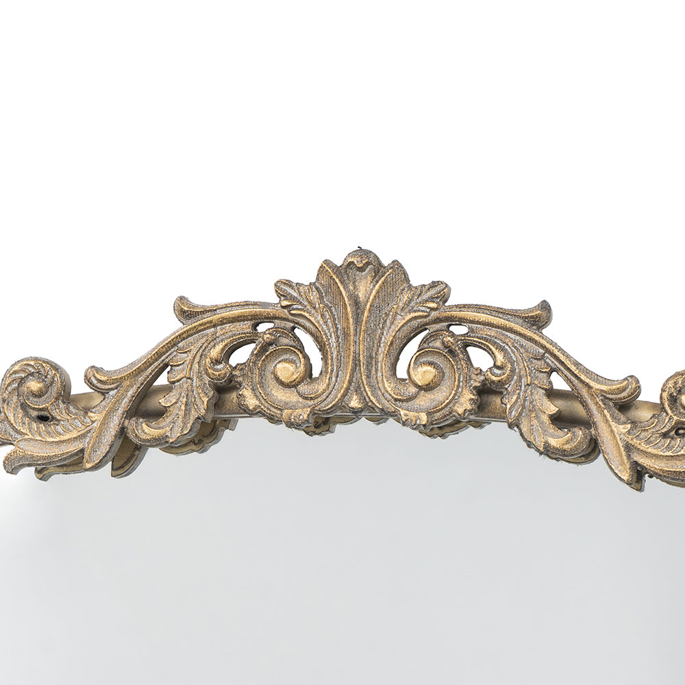 Leoglint 24" x 42" Gold Arch Mirror, Baroque Inspired Wall Decor for Bathroom Bedroom Living Room