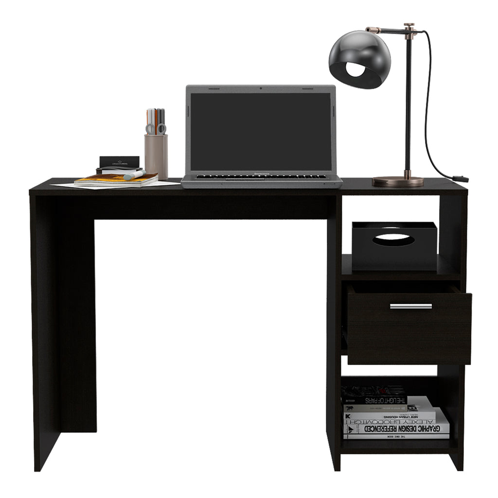 Leoglint Arlington Computer Office Desk with 2-Open Storage Shelves and Drawer with Handle