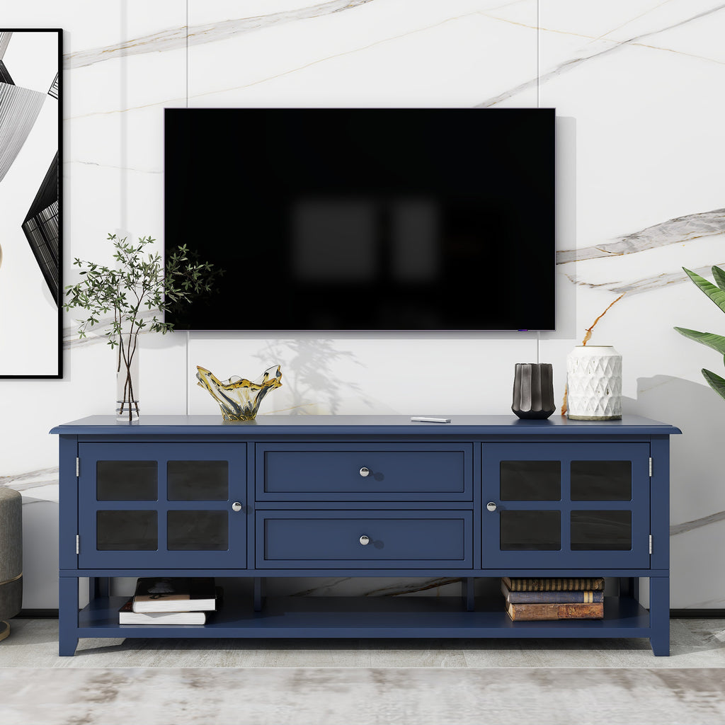 Leoglint TV Stand for TVs up to 60'', Entertainment Center with Multifunctional Storage Space, TV Cabinet with Modern Design, Media Console for Living Room, Bedroom