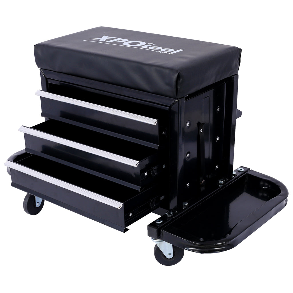 Leoglint 350-Pound Capacity Garage Glider Rolling Tool Chest Seat