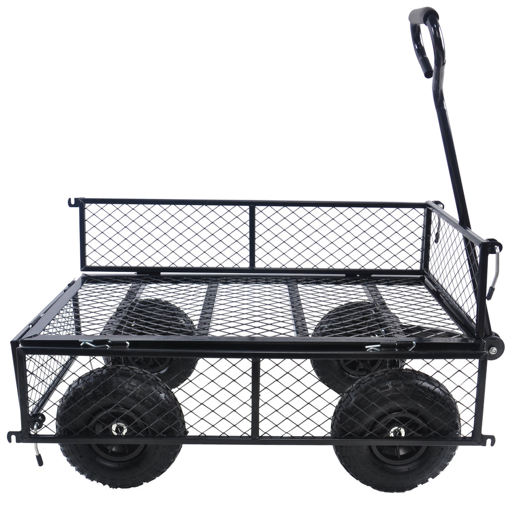 Leoglint Wagon Cart Garden cart trucks make it easier to transport firewood TC1840BKG