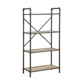 Leoglint ACME Itzel Bookshelf in Antique Oak & Sandy Gray 97163