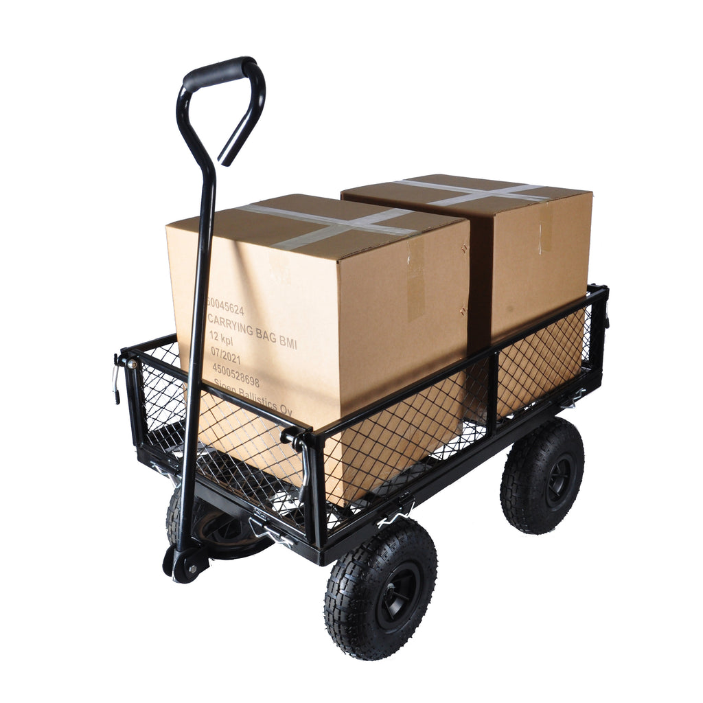 Leoglint Wagon Cart Garden cart trucks make it easier to transport firewood TC1840BKG