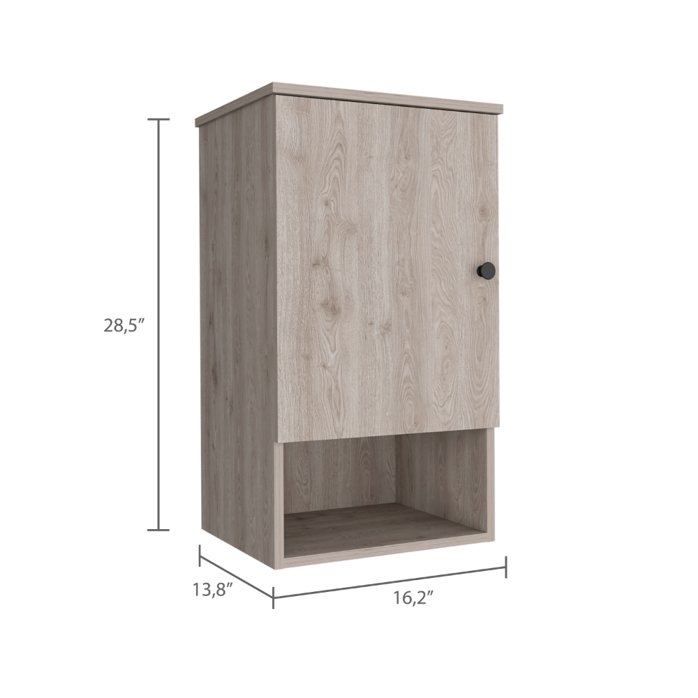 Leoglint Medicine Cabinet Porto, Two Internal Shelves, Light Gray Finish