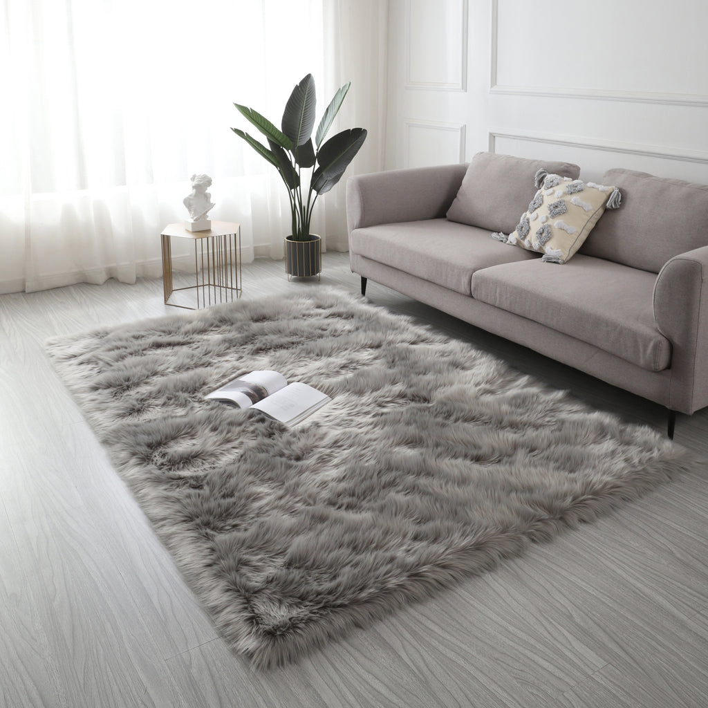 Leoglint "Cozy Collection" Ultra Soft Fluffy Faux Fur Sheepskin Area Rug