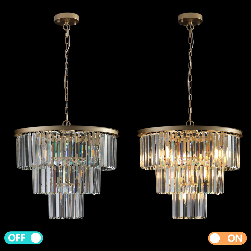 Leoglint Pendant Gold Luxury Crystal Chandelier Modern Chandeliers Lights