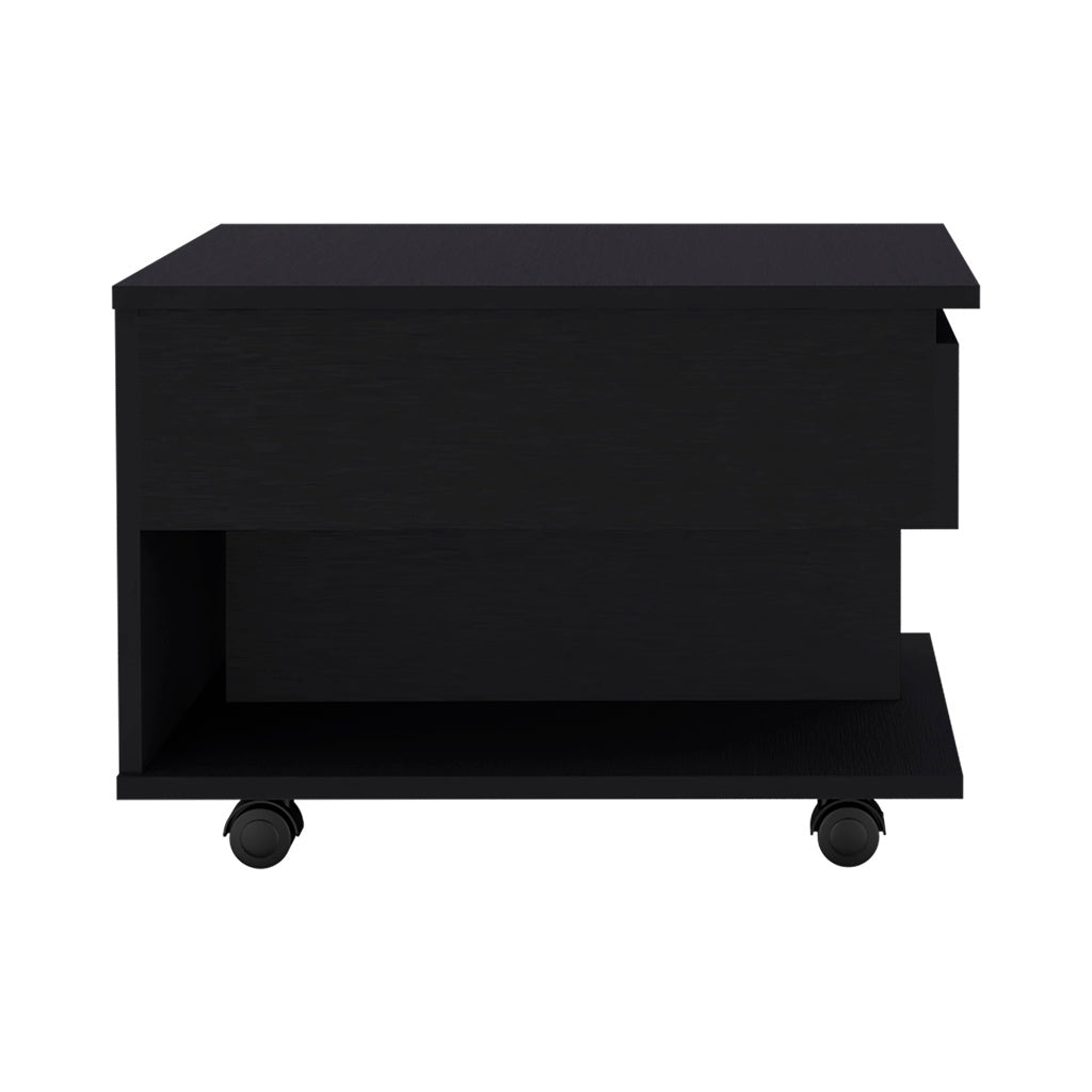 Leoglint Luanda Lift Top Coffee Table, Casters, One Shelf -Black