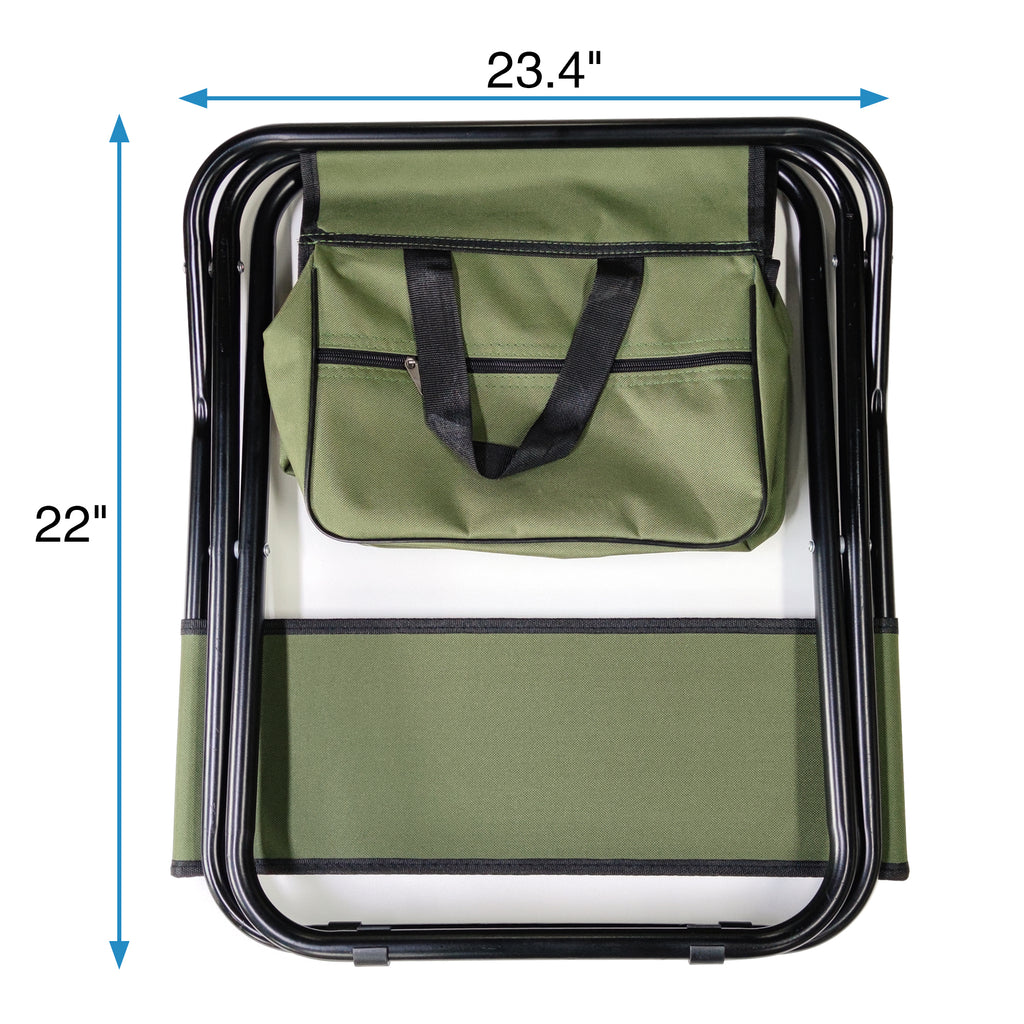 Leoglint 2-piece Folding Outdoor Chair with Storage Bag, Portable Chair for indoor, Outdoor Camping, Picnics and Fishing,Green