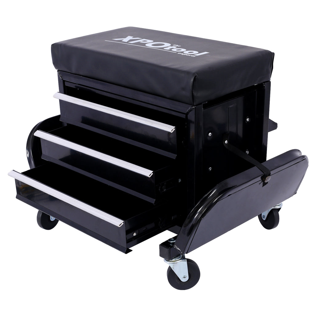 Leoglint 350-Pound Capacity Garage Glider Rolling Tool Chest Seat