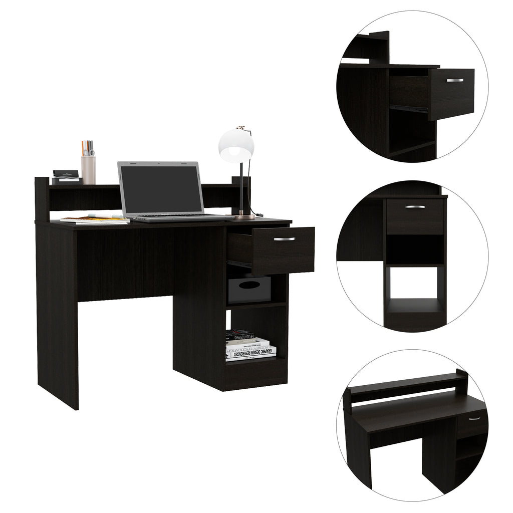 Leoglint Charlotte Computer Office Desk with 2 Storage Shelves and Drawer