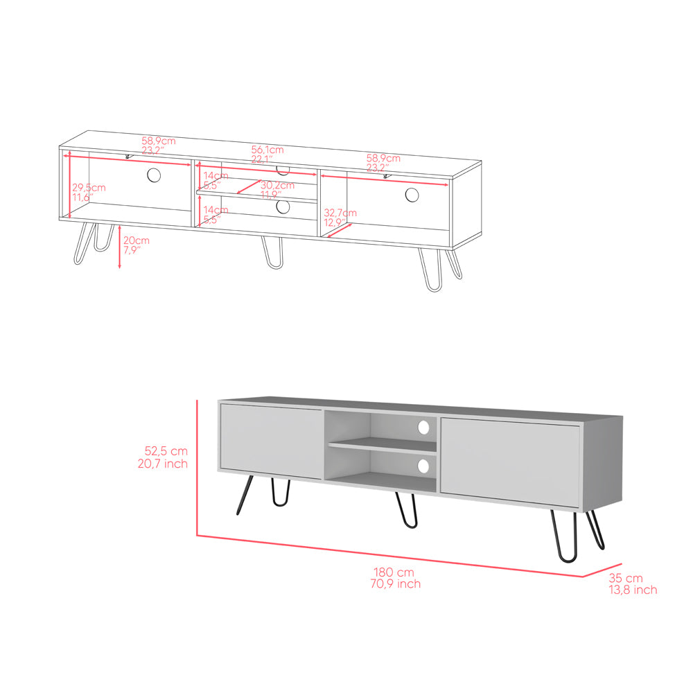 Leoglint Tv Stand Franklin, Living Room, White