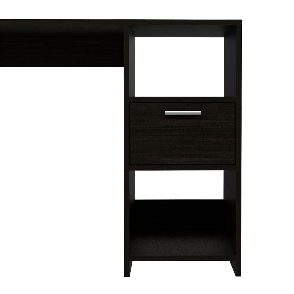 Leoglint Arlington Computer Office Desk with 2-Open Storage Shelves and Drawer with Handle