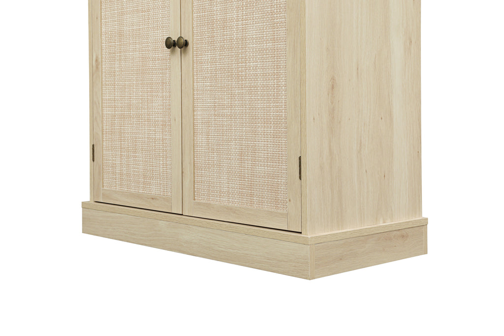 Leoglint Sideboard 4 Door Cabinet with 1 Drawer, with 4 Adjustable Inner Shelves, Storage Cabinet